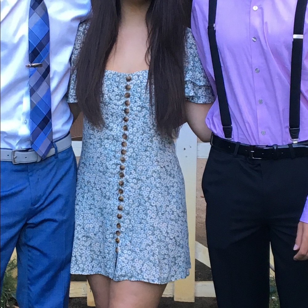 Verge Girl green floral babydoll dress